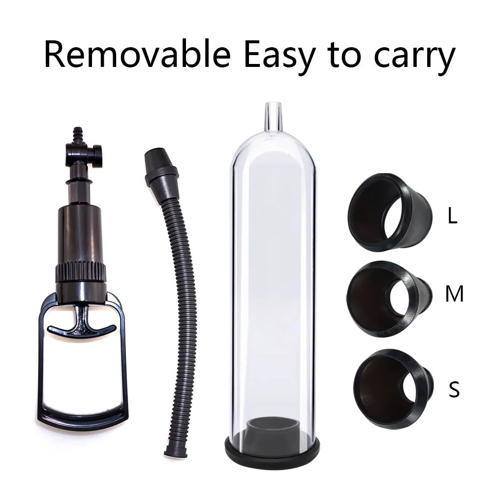 Penis Pump Mnual Penis Enlarger Male Enhancement Erection Sex Toys For Man Vacuum Pump Big Dick Trainer Cock Lasting Masturbator Oasis Select