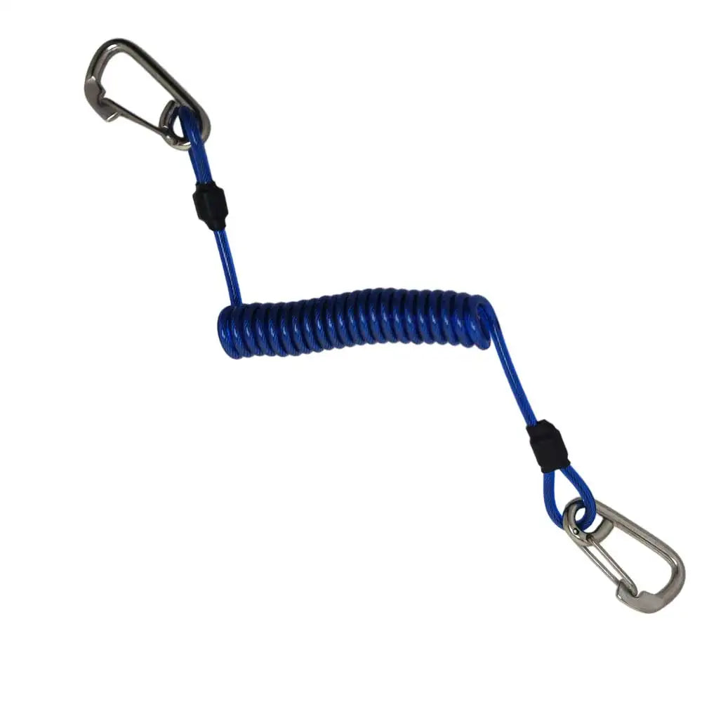 Diving Coil Tether Stainless Steel Spring Leash Anti-Loss Safety Lanyard with 316 SS Clips for Underwater Photography Snorkeling Oasis Select
