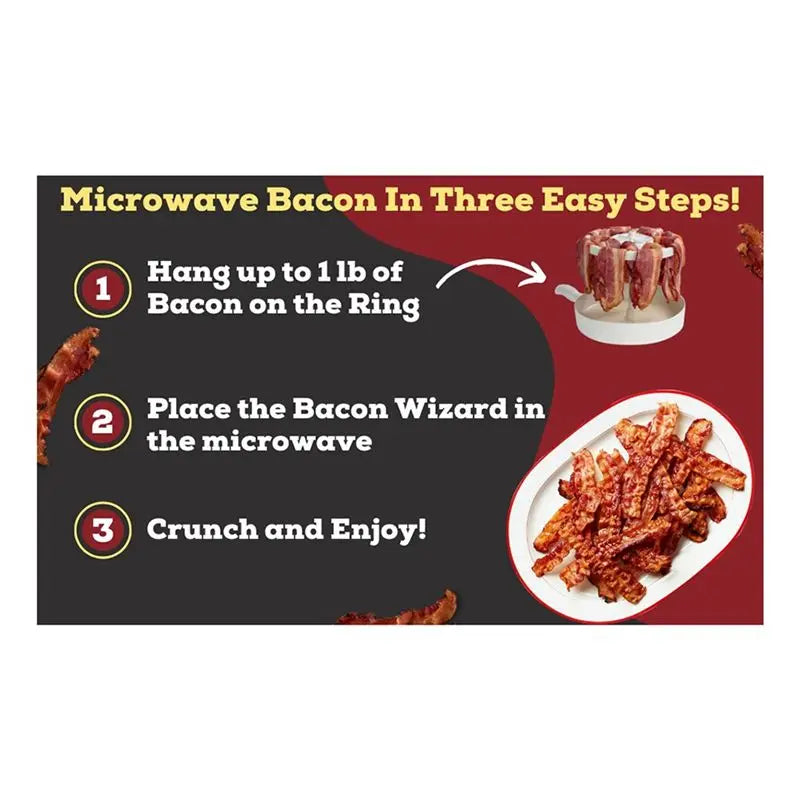 LIKE WISH 2PCS Microwave Bacon Cooker DIY Bacon Cooker For Microwave Oven Microwave Oven Grill Splash-Proof Microwave Bacon Tray Oasis Select