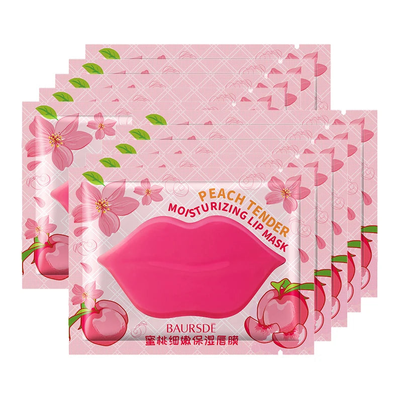 Collagen Nourishing Lip Mask – Hydrating Fruit Essence Patch Lip Mask Patch Oasis Select Honey Peach 10pcs