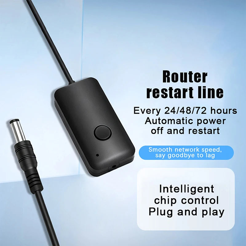 1/2/3 PCS Router Restart Cable Automatic Power-Off Timer With Hours Adjustment For Home Network Efficiency Oasis Select
