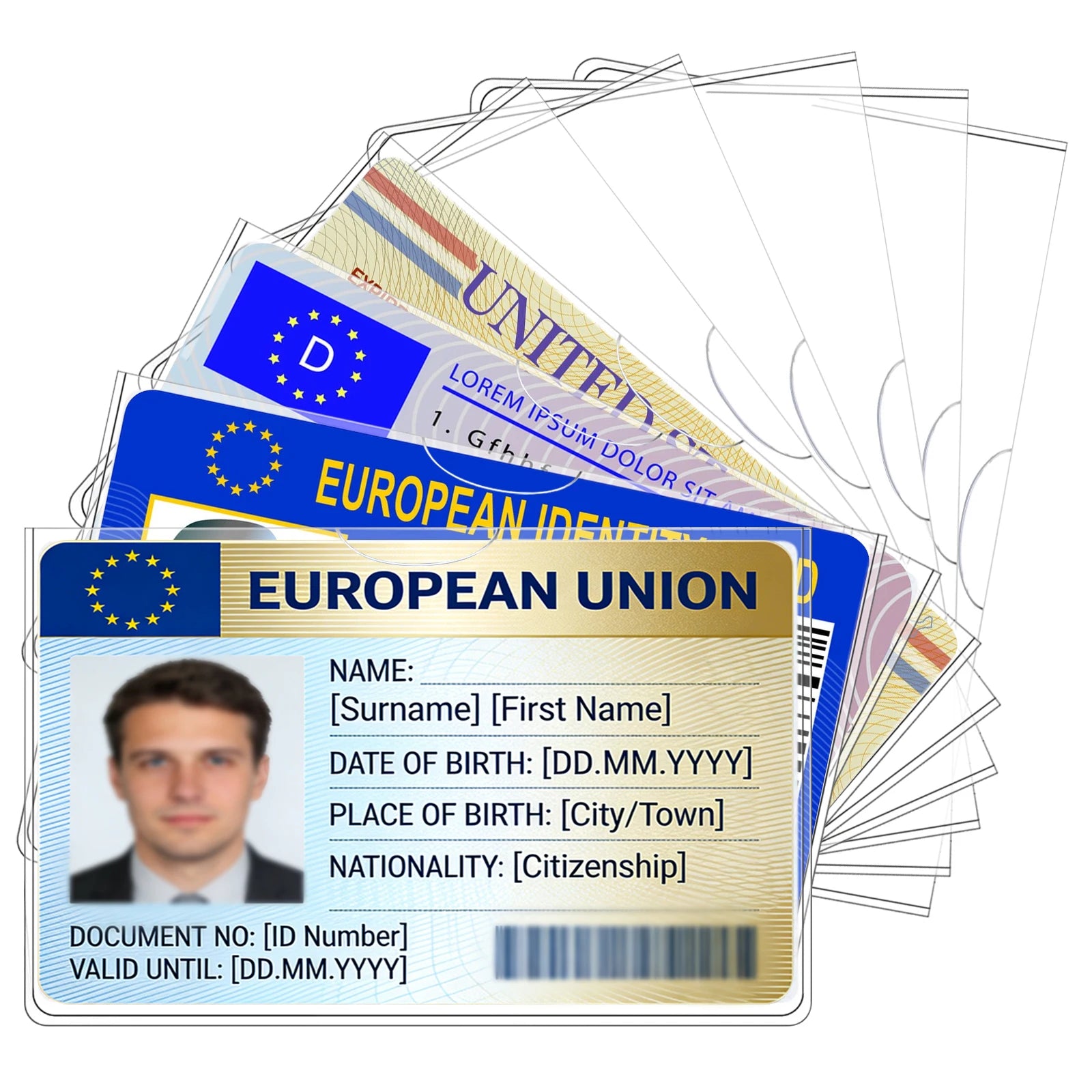 Social Security Card Protective Case, Ultra-Clear Durable 20Mil Storage Sleeve for EHIC/Credit Card/EU Driver's License/ID Card Oasis Select