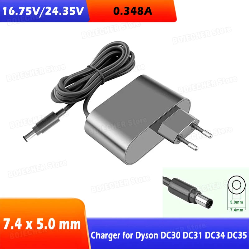 16.75V/24.35V 0.348A Vacuum Cleaner Charger For Dyson DC30 DC31 DC34 DC35 DC44 DC45 DC56 DC57 Power Supply Adapters 7.4 x 5.0 mm Oasis Select