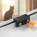 Adjustable Window Security Lock Sliding Door Stopper With Key Preventing Kids Pets From Opening Unintentionally Oasis Select black