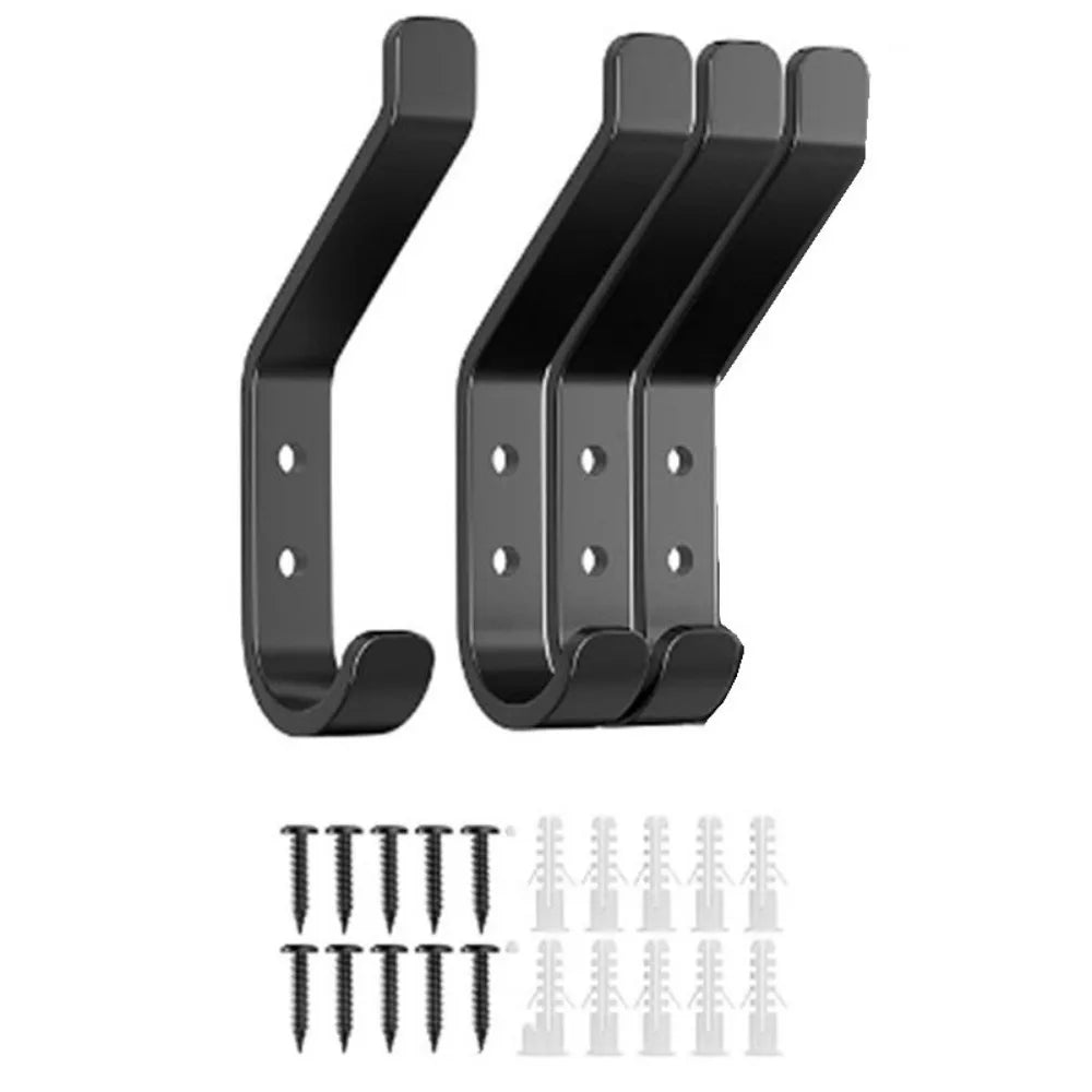 Heavy Duty Black Carbon Steel Wall Hooks – Multi-Pack Set
