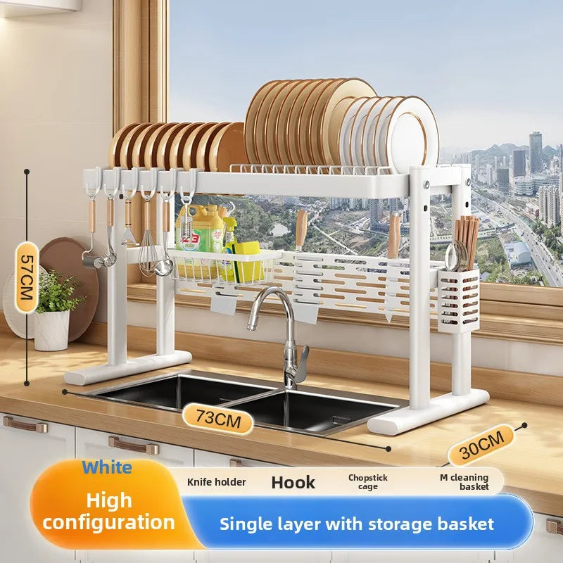 Multi-functional Ventilated sink rack Countertop dishwashing rack Dish rack Dish rack Dish rack Dish rack Oasis Select White 1-73