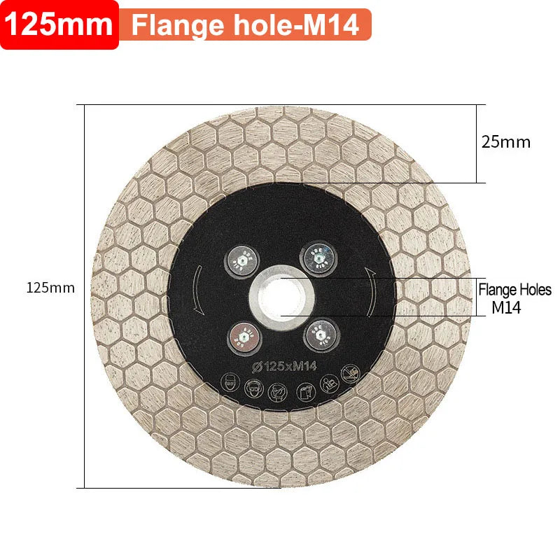 115/125mm Diamond Tile Saw Blade Cutting Grinding Disc Wheel For Porcelain Ceramic Tile Saw Blade Manufacturing Power Tools Oasis Select Flange hole-M14-125m