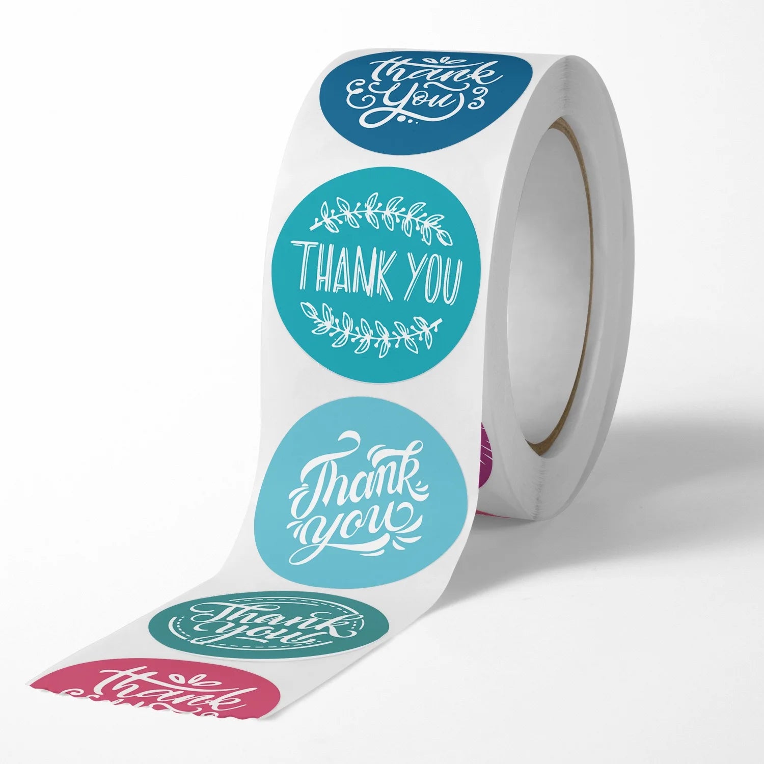 500 PCs/roll 1 inch colorful thank you stickers for gift wrapping, envelope closures, small business office supplies, Diy decora Oasis Select