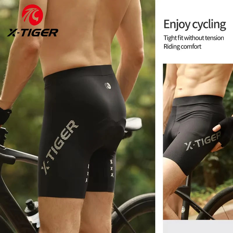 X-TIGER Mens Mountain Bike Shorts with Sponge Pad Chamois Pro Cycling Shorts Breathable Quick Dry Road Cycling Clothes Oasis Select