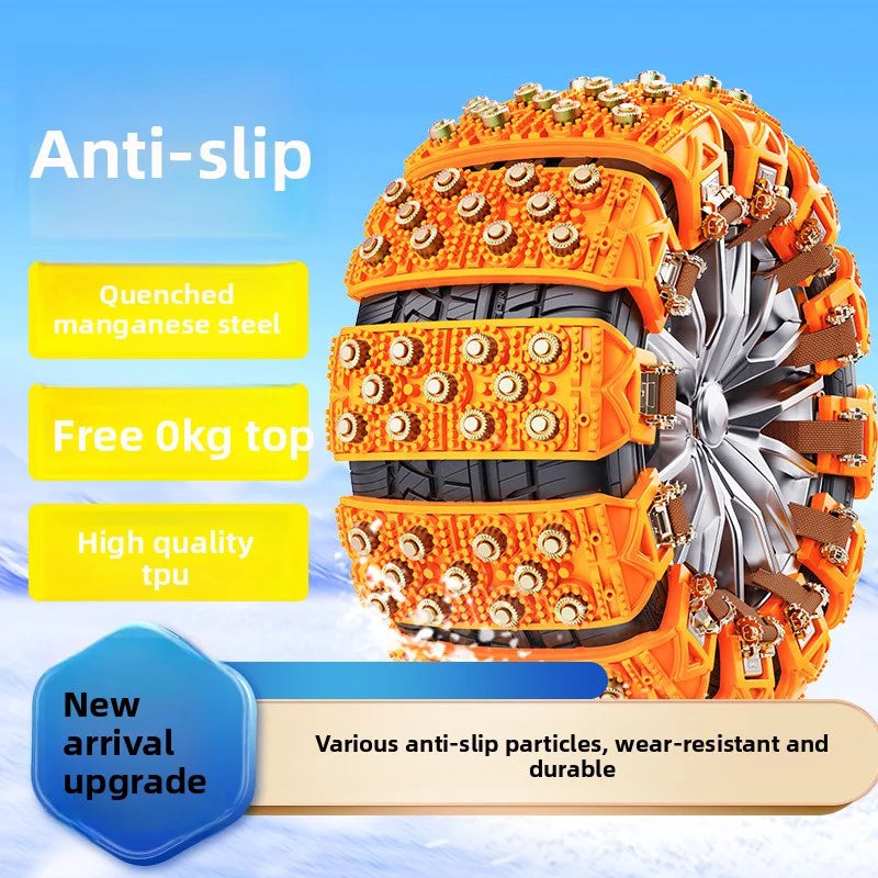 Universal All-Terrain Snow Traction Chains for SUVs, Cars, and Off-Road Vehicles Without Tire Damage Oasis Select