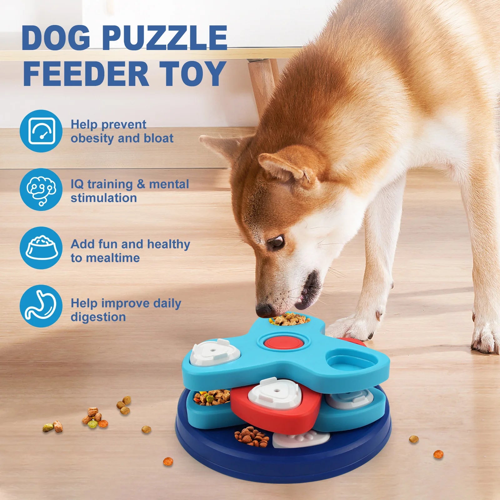 Anti-Choking & Anti-Knocking Slow Feeder Bowls for Small & Medium Dogs + Pet Cat Bowls – Non-Slip Pet Feeding Supplies Oasis Select