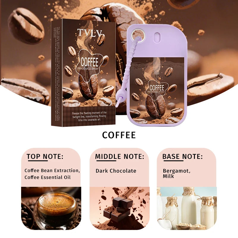 TVLV Strawberry Alcohol-Free Fragrance Spray 48ml – Gift Fragrance Body Spray Oasis Select 02 COFFEE
