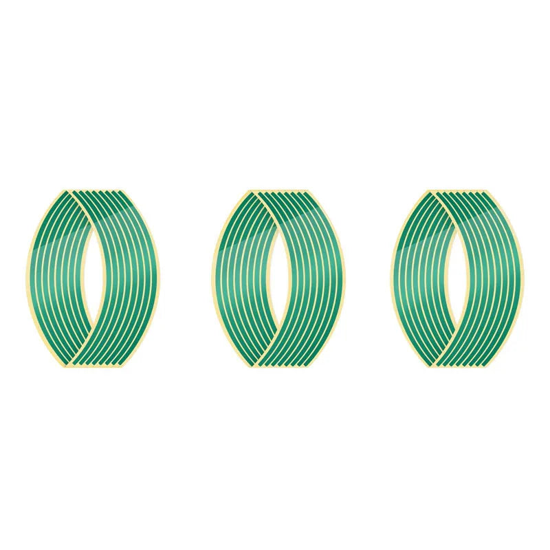 1/2/3set Wheel Sticker Reflective Rim Stripe Tape Bike Motorcycle Stickers For Honda For Kawasaki Z750 Z800 For YAMAHA MT07 MT09 Oasis Select Green-3set