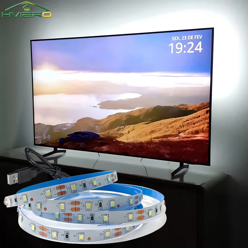 USB 5V Festival Party Bedroom BackLight Lamps LED Light Strips Home Decorations 1/2/3/4/5M 2835 Decoration Lighting Ribbon Lamp Oasis Select