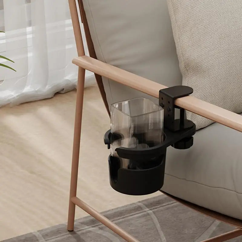 Desk Cup Holder Clamp Adjustable Anti-Spill Coffee Cup Holder 360 Degree Rotating Table Edge Clamp Cup Holder Anti-Fall Desk Oasis Select