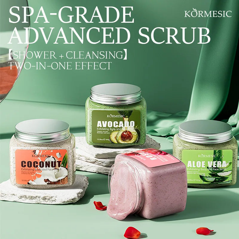 Avocado Face & Body Scrub Cream – Exfoliating Moisturizer Exfoliating Scrub Cream Oasis Select