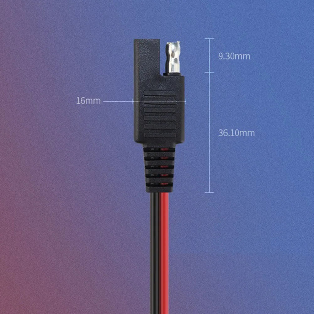 2Pcs SAE Single-ended Cable Power Extension Connector Plug Cable Solar Panel Battery Adapter Quick Connect Oasis Select