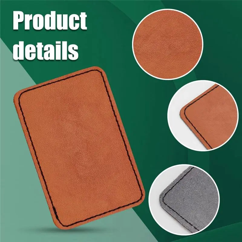 LIKE WISH 40Pcs 2X3inch Brown Hat Patches For Hats Jackets Backpacks DIY Repairing Knitting Sewing Oasis Select