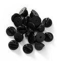 50/100pcs Black Rubber Pin Backs for Tie Tack Lapel Holder Clasp Cap Keepers Brooch Badge Jewelry Making Supplies Accessories Oasis Select Black Back 100pcs