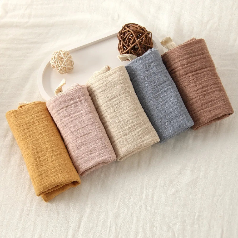 New 4-Layer Pure Cotton Baby Cotton Washcloth Soft Absorbent Square Towels Baby Towels Gauze Cotton Newborn Burp Cloth Oasis Select 4