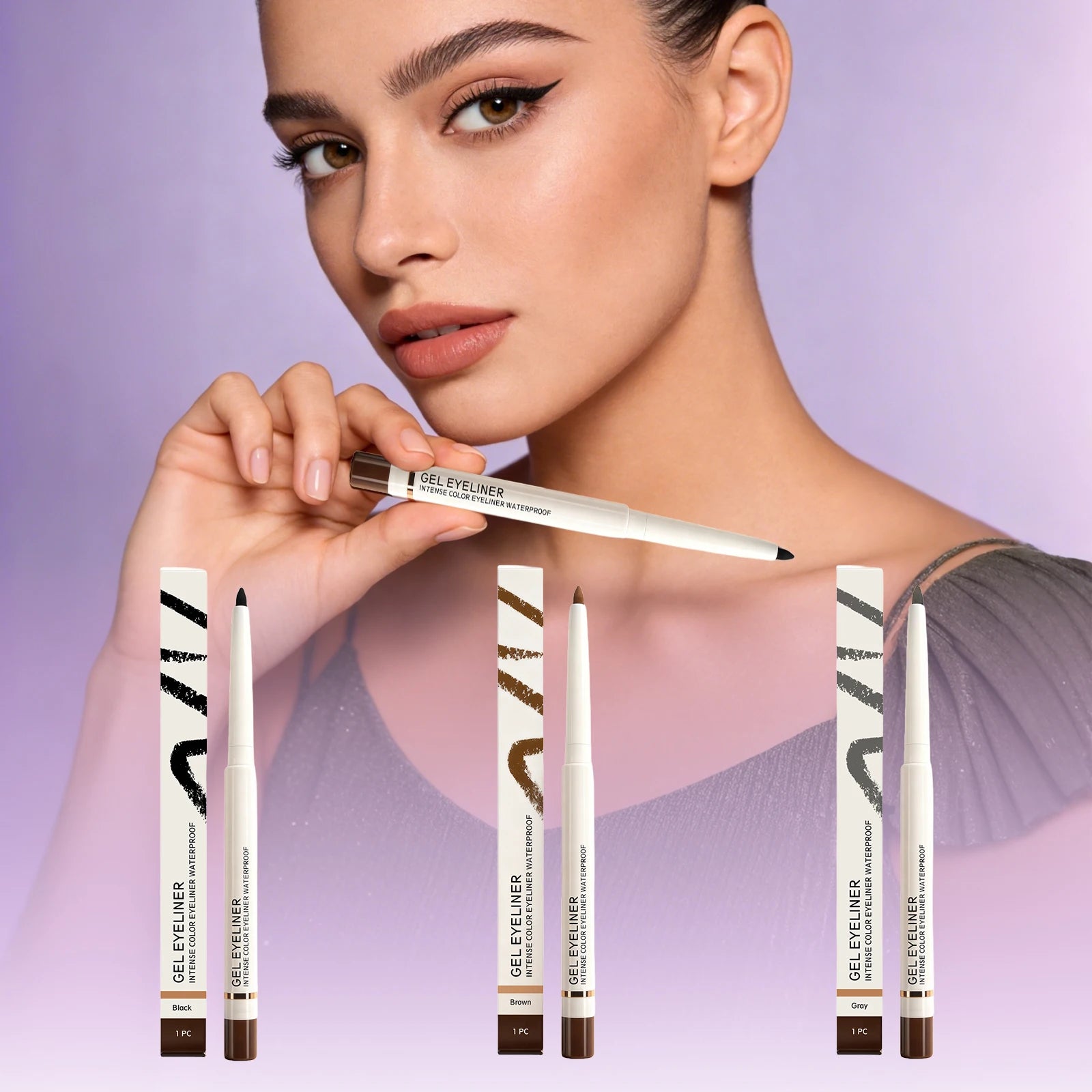 Matte Eyeliner Pencil Lasting Waterproof Matte Texure Smooth Easy Draw Shaping Liner Contour Quick Dry Portable Eye Makeup Pen Oasis Select