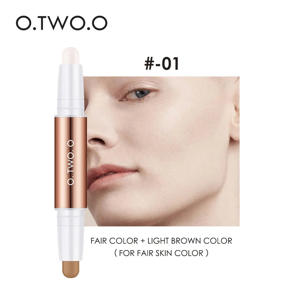 O.TWO.O Double-Head Concealer Stick – Waterproof & Brightening
