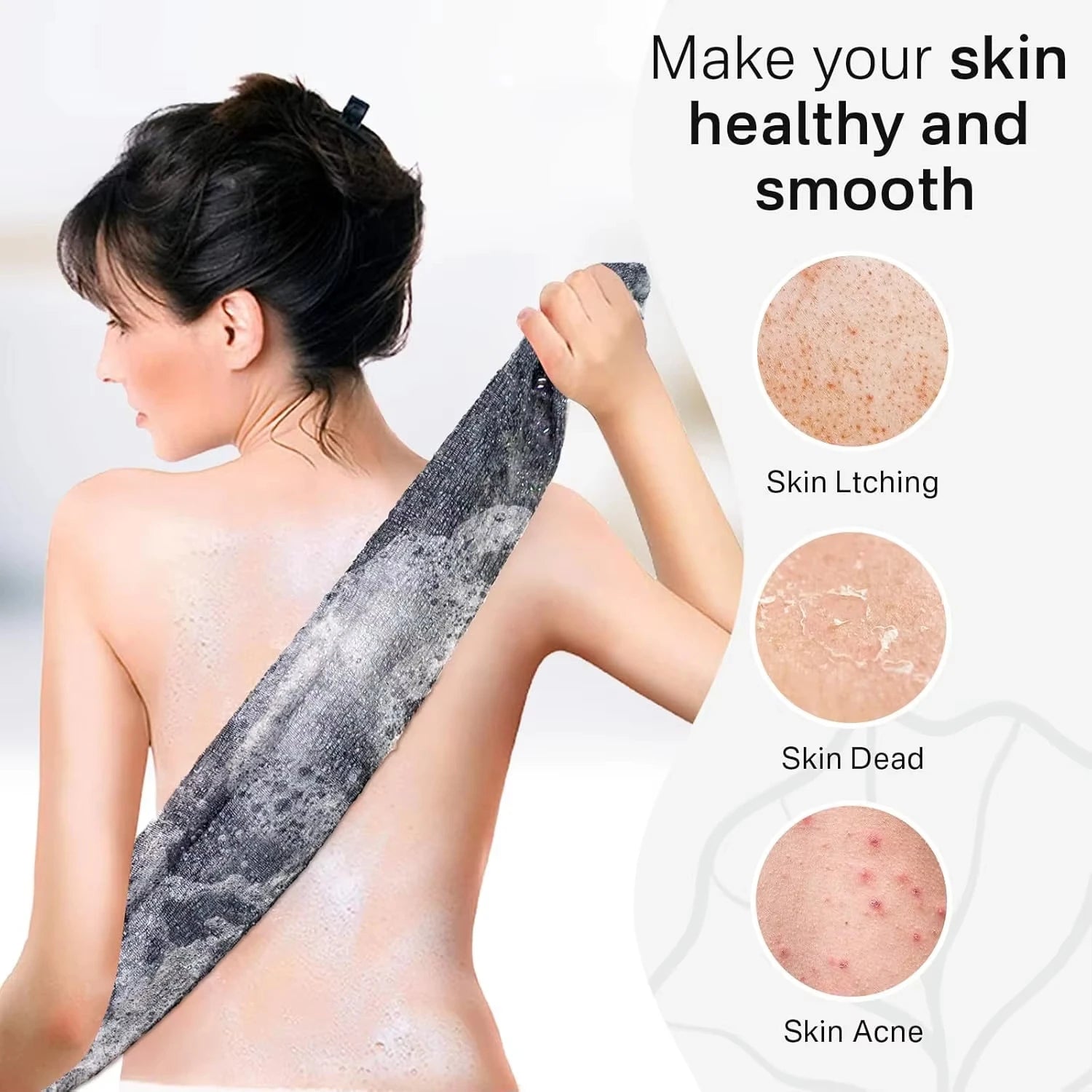 Japanese Exfoliating Bath Towel | Body Back Scrubber Cloth