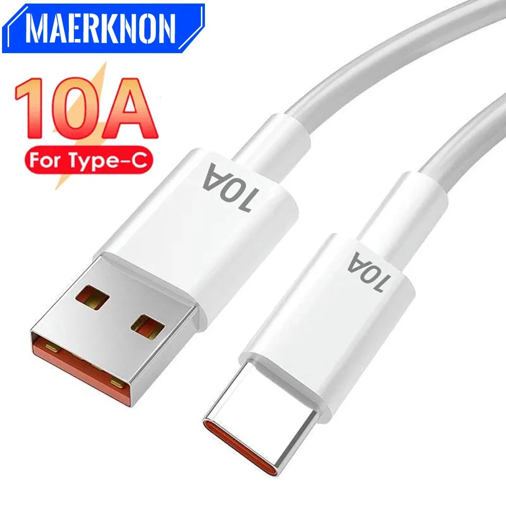 10A USB Type C Cable 120W Super Fast Charging Data Cord Phone USB Cable For Huawei P40 Honor Xiaomi Samsung Quick Charger Cable Oasis Select