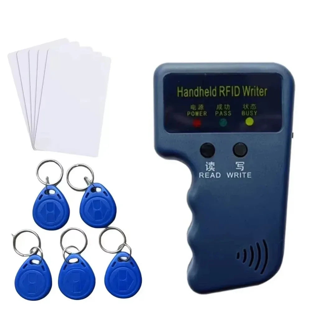 EM Handheld RFID Copier Card Reader Writer Duplicator Programmer Support EM5200 4100 EM4305/ T5577 Rewritable 125Khz Keyfob tag Oasis Select 5 keys 5 cards