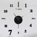2024 New Creative Wall Clock Living Room DIY Wall Sticker Clock Mute Wall Clock Home Decorate Wall Digital Clock Needle Watch Oasis Select Black