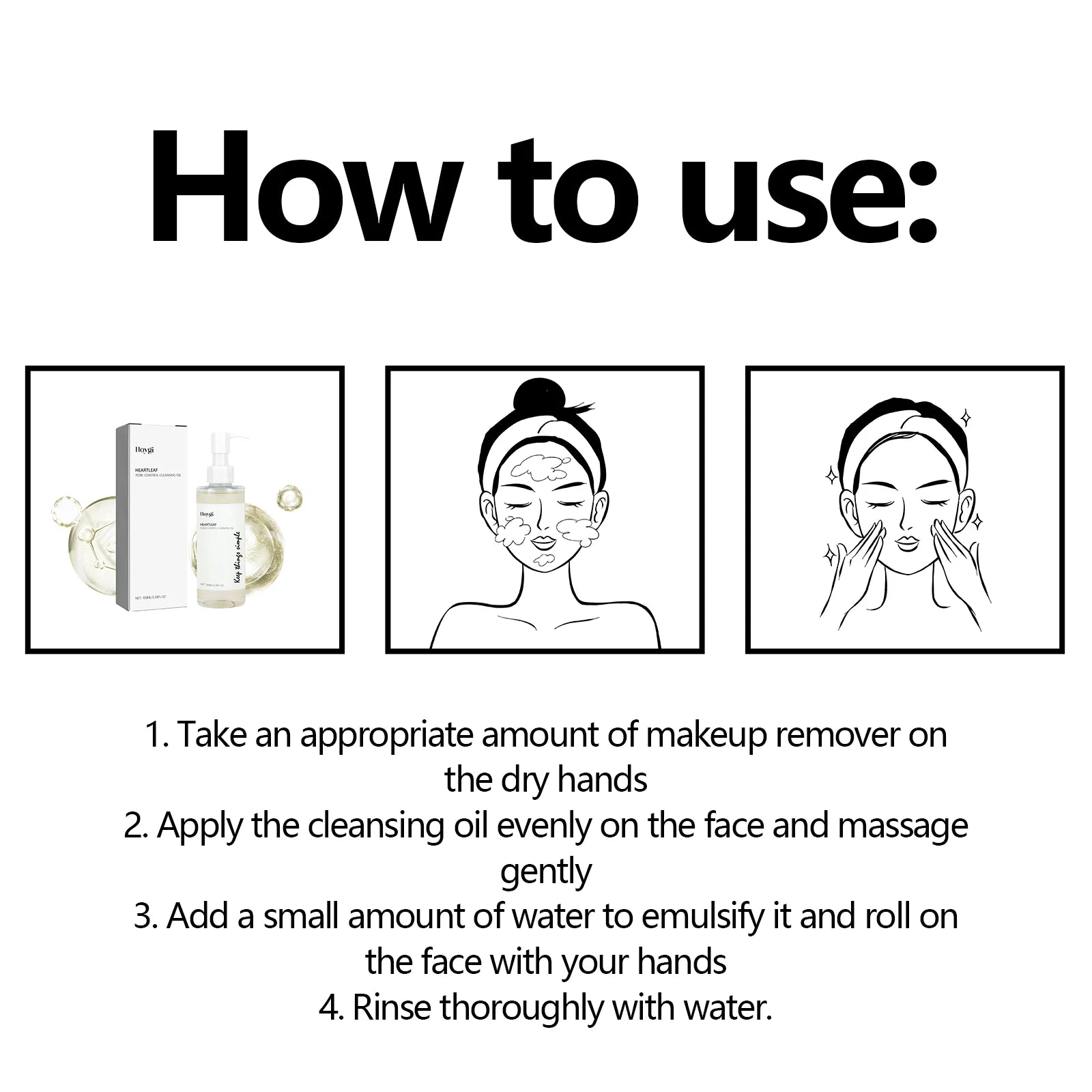 Cleansing Oil Blackhead Remover Acnes Shrink Pores Deep Cleanser Oil Control Gentle Exfoliation Soften Skin Makeup Removal Oil ﻿ Oasis Select