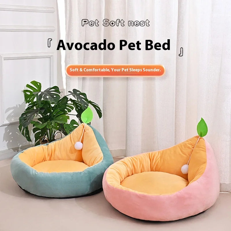 Avocado Vine Mat Cotton Fleece Double-sided Pad Pet Cat Bed, Suitable for Spring and Summer, Dog Bed, Cute Cat Bed Oasis Select