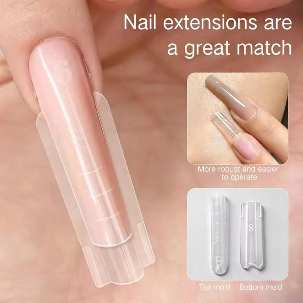 280Pcs Sandwich Dual Forms Nail Mold – 14 Sizes Extension Kit Nail Extension Forms Oasis Select