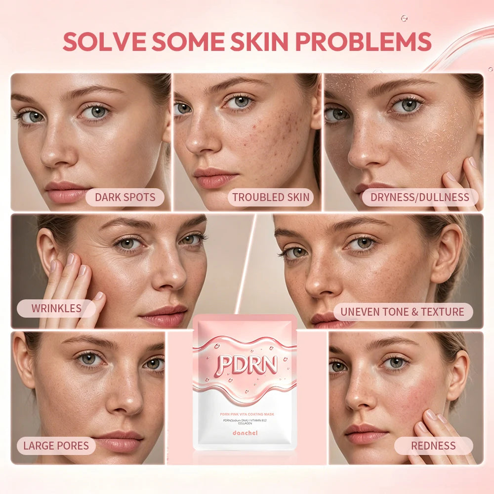 10-Pack PDRN Salmon DNA Sheet Masks – Hydrating & Firming Korean Sheet Mask Oasis Select
