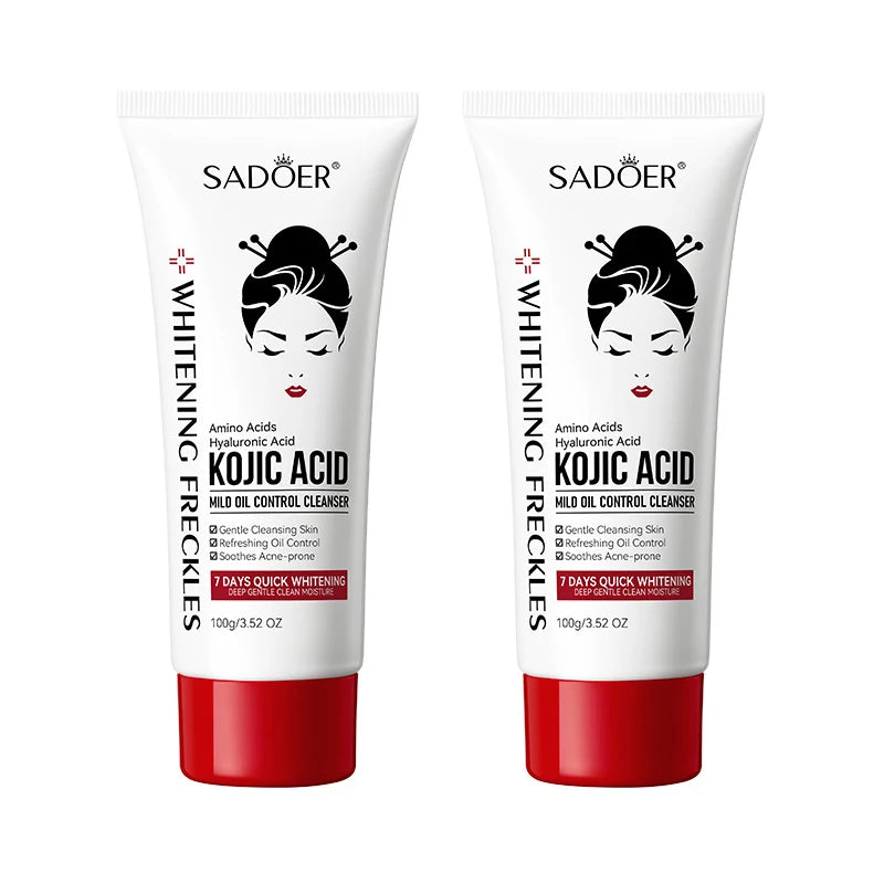 SADOER Kojic Acid Facial Cleanser – Brightening Face Wash Facial Cleanser Oasis Select 2pcs