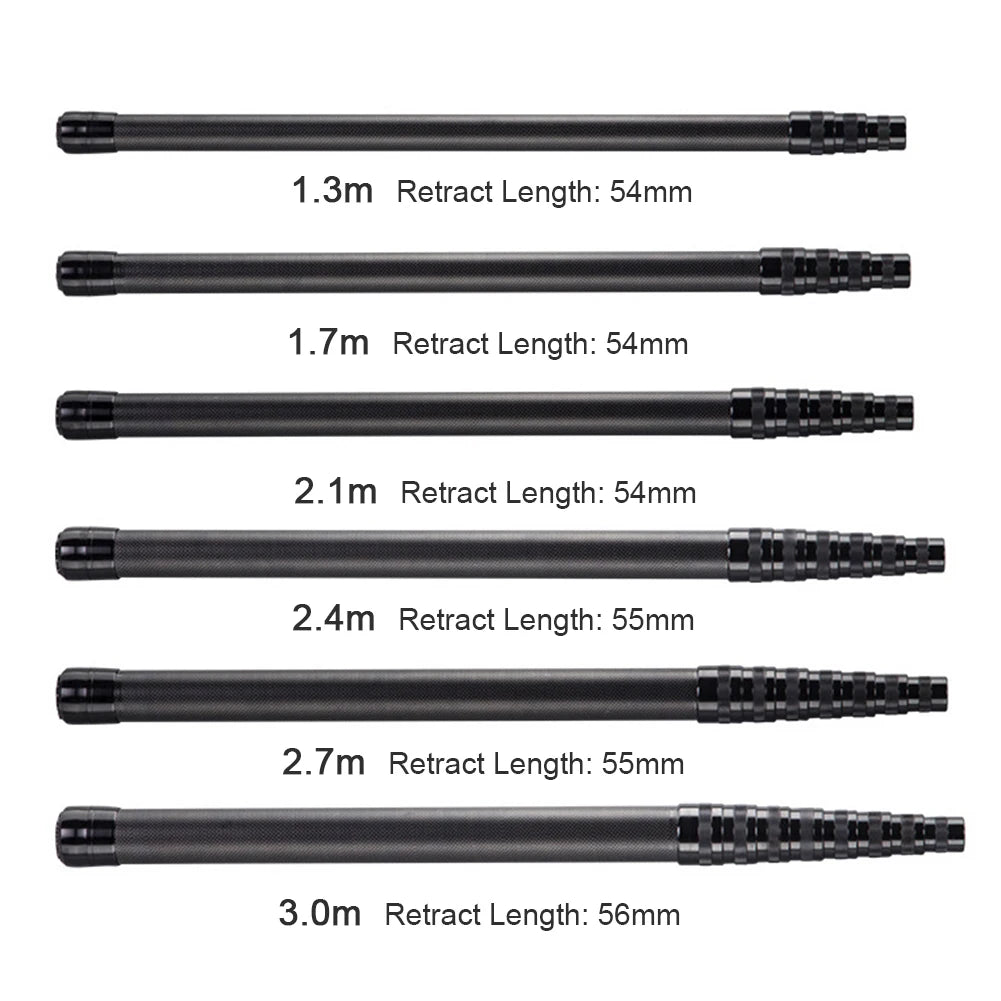Fish Handle Collapsible Pole Carbon Fiber Telescoping Fishing LandingNet Rod Carp Fishing Tackle Portable Rod For Fishing Parts Oasis Select