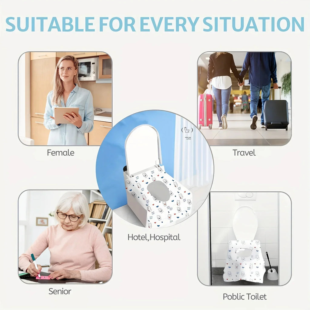 10/40/70 Pcs Disposable Toilet Seat Covers for Travel Public Bathrooms Airplane Hygiene Universal Fit All Ages Potty Training Oasis Select