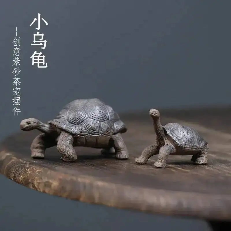 Zisha Tea Pet Turtle Ornament Small Turtle Nurturable Sculpture Tea Play Tea Play Чайные Украшения Oasis Select