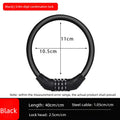 4 Digital Code Bicycle Cable Lock Anti-theft Alloy Steel MTB Road Bike Cable Code Combination Password Lock Security Padlock Oasis Select Black40 ring lock