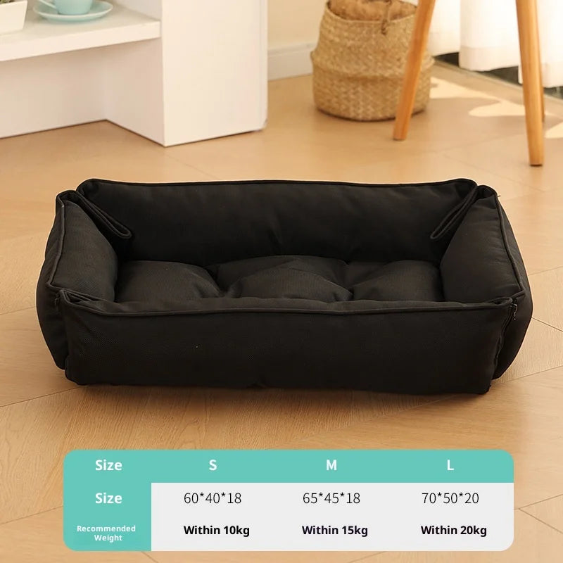 Pet Mattress Dual-purpose Waterproof Stain-resistant Wash-free Oxford Cloth Cat Dog Kennel Cat Scratch Skin for All Seasons Oasis Select Black 60x40x18cm