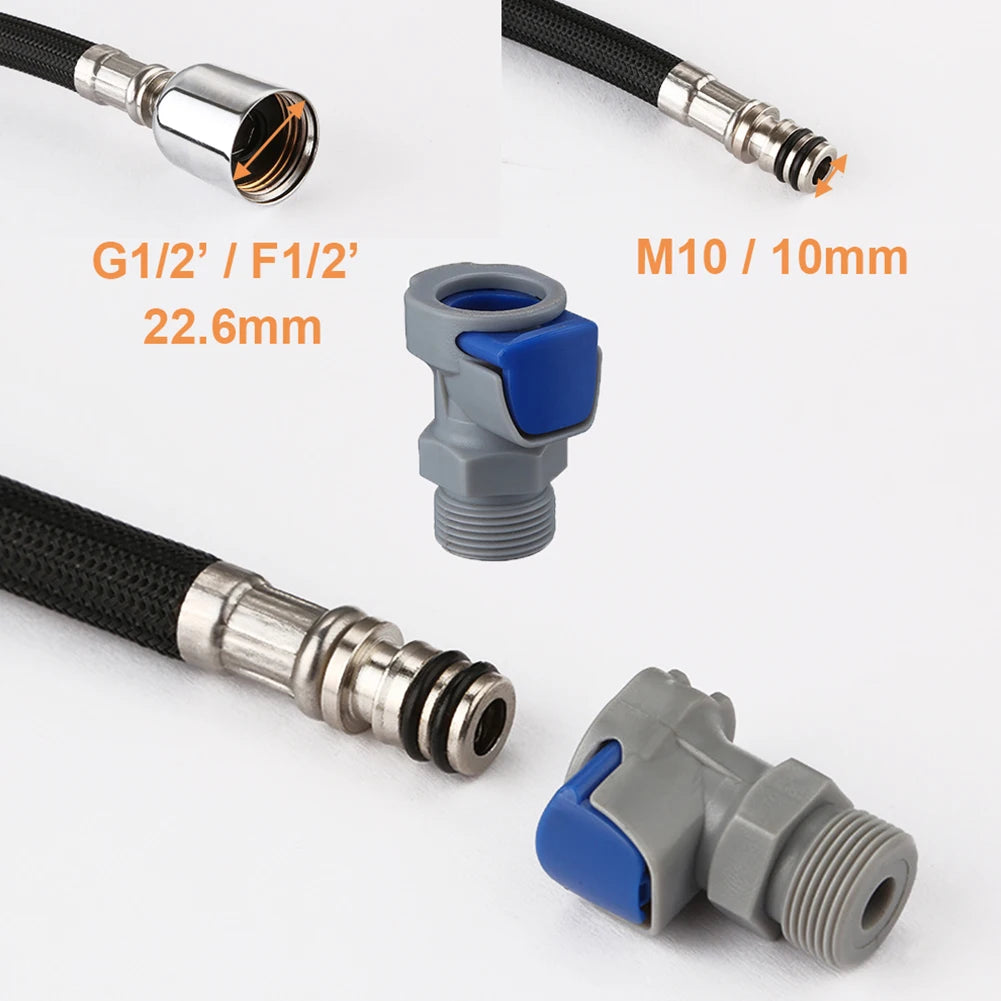 1.5m Kitchen Faucet Hose 360° Rotation Pull Out Nylon Hose With Adapter For Braided Shower Hose Kitchen Bathroom Accessories Oasis Select