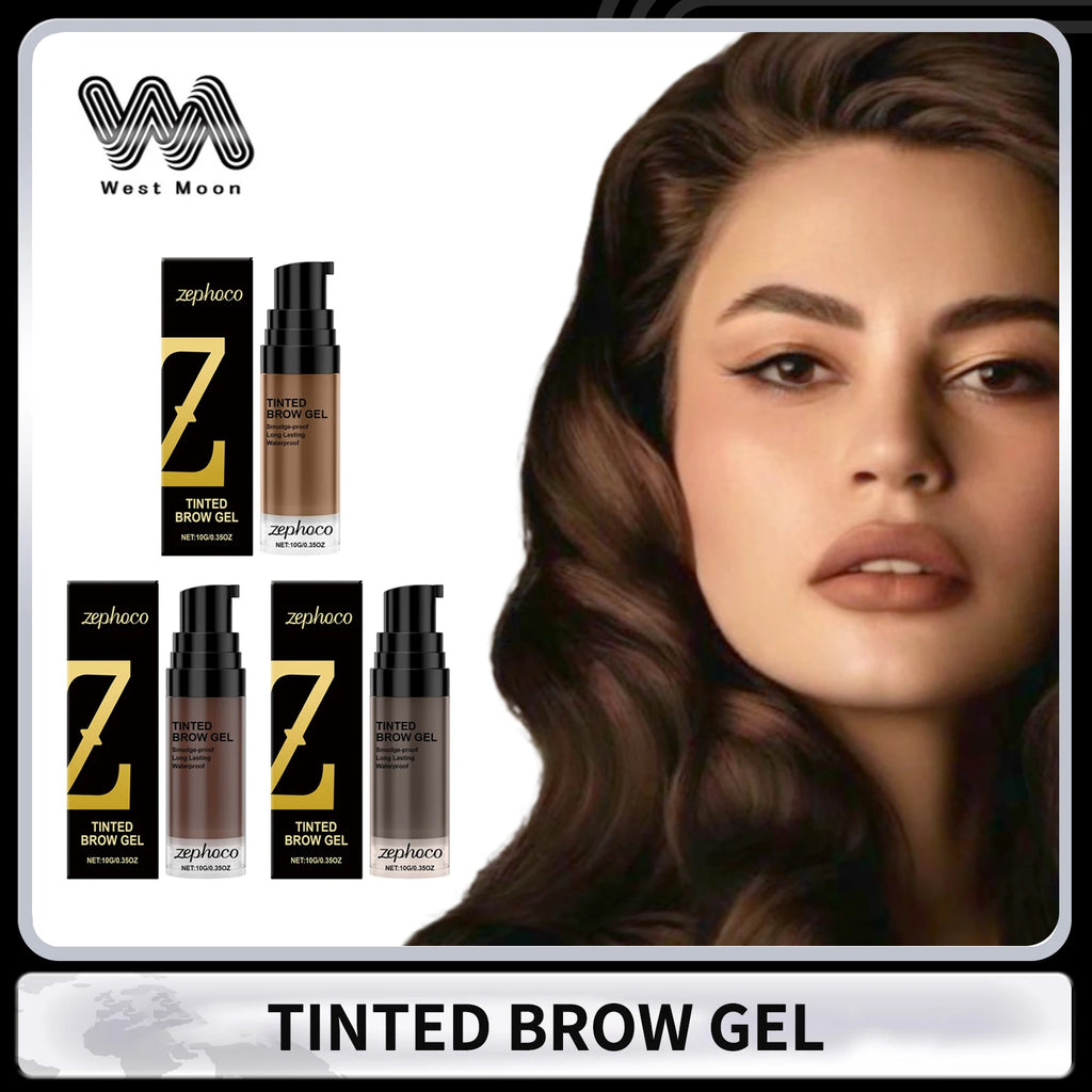 3 Colors Tinted Brow Gel Waterproof Anti Smearing Quick Drying Natural Long Lasting Stereoscopic Eyebrow Shape Eye Makeup Oasis Select