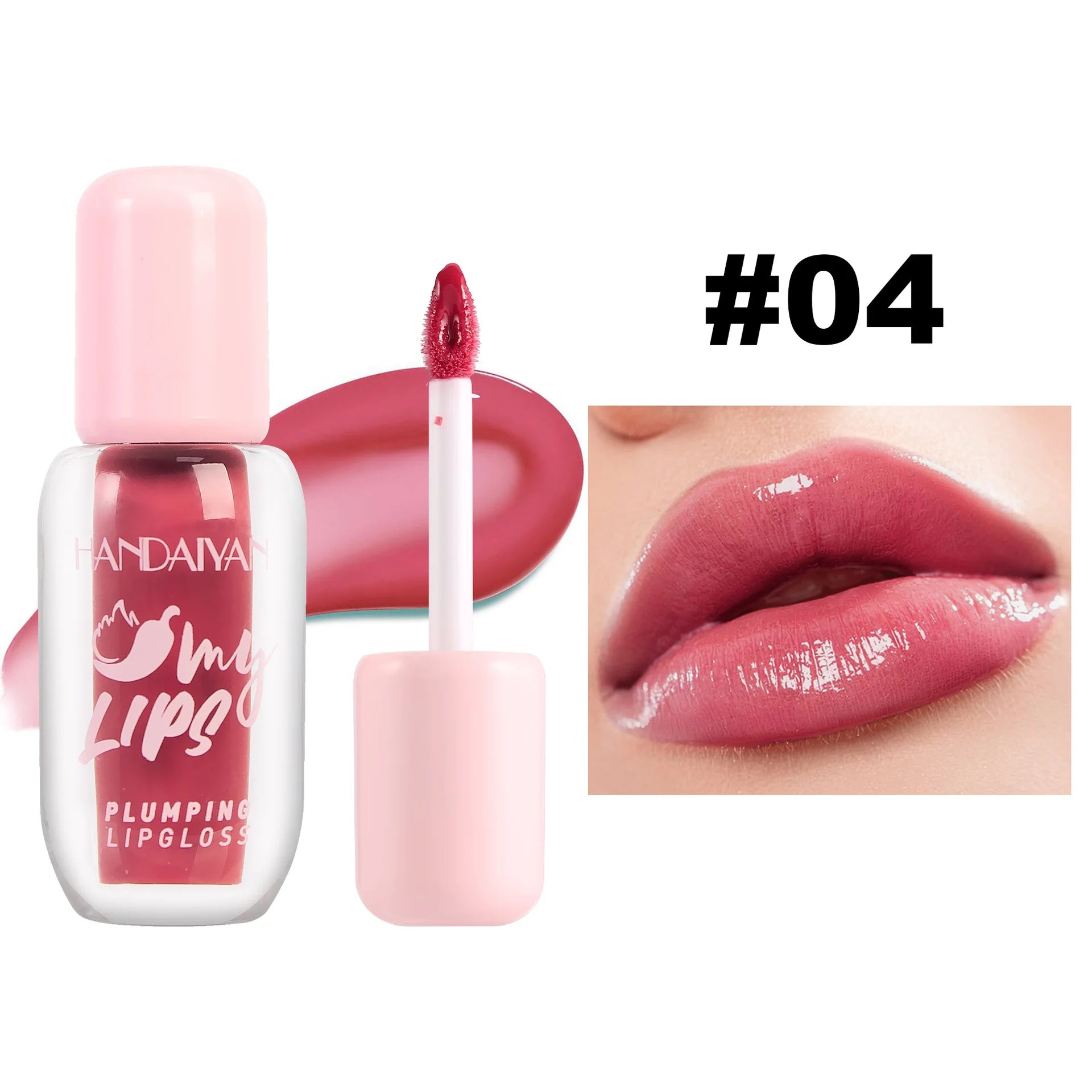 Handaiyan Pearlescent Lip Gloss – 8 Shades, Plumping & Long Lasting