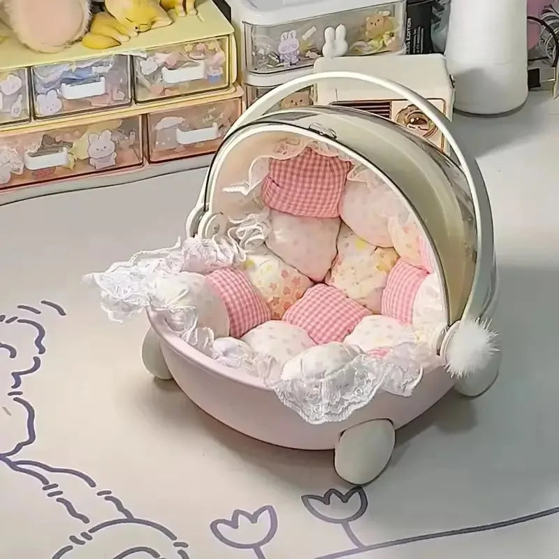 Matrabbu Mokoko Doll Stroller with Storage Box Space Module Doll Sleep Cradle Cart Doll Bed Furniture Accessory Set Oasis Select