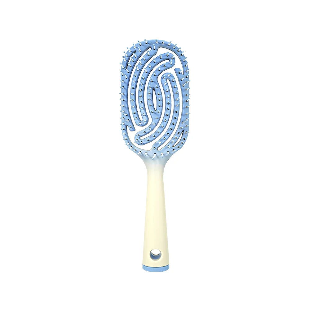 Hollow Hair Brush – Anti-Static Scalp Massage, All Hair Types Hair Brush Oasis Select green