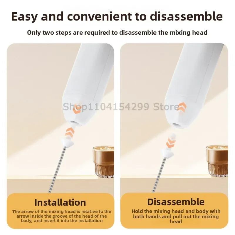 Wireless Milk Frothers Electric Handheld Blender Electrical Mini Coffee Maker Whisk Mixer with USB for Coffee Cappuccino Cream Oasis Select