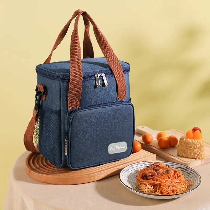 Insulated Lunch Bag – Expandable Double Deck Leakproof Tote
