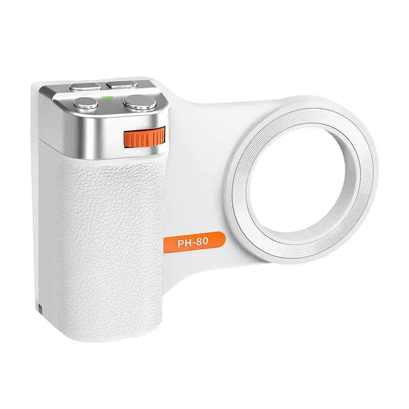 1pc Magnetic Phone Grip with Bluetooth Remote Shutter for Photography Zoom Handheld Stabilizer for Phone Oasis Select White