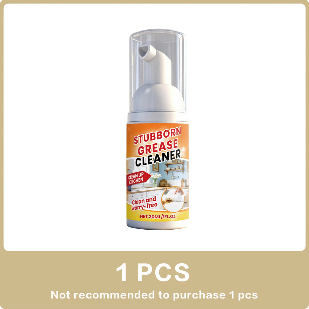 Kitchen Grease Foam Cleaner Heavy Oil Stain Remover Stove Range Hood Degreaser Household Cleaning Spray Polish Shine Surface Oasis Select 30ml