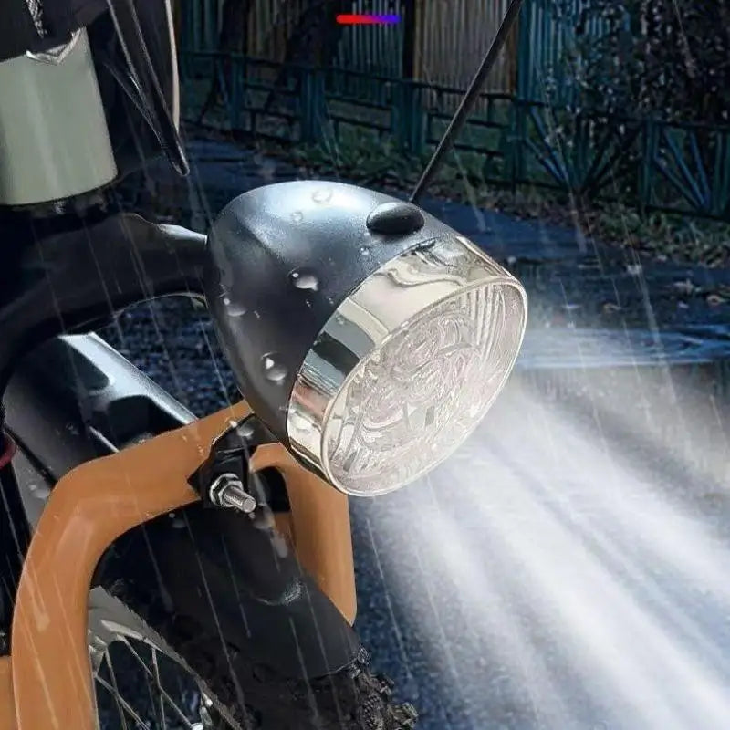 Vintage 3 LED Bicycle Headlight | Retro Bike Front Lamp